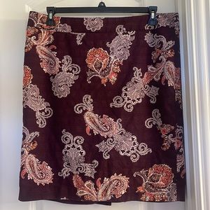 Beautiful paisley print skirt from Ann Taylor